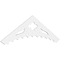 Ekena Millwork Pitch Wellington Architectural Grade PVC Gable Pediment, 72"W x 21"H x 1"P (7/12) GPP072X021X100WEL - alternate 1